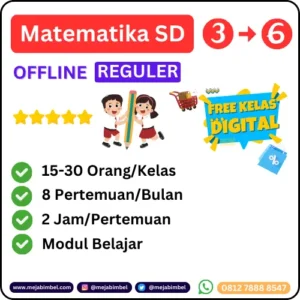 Bimbel Reguler matematika SD kelas 3-6 Jogja