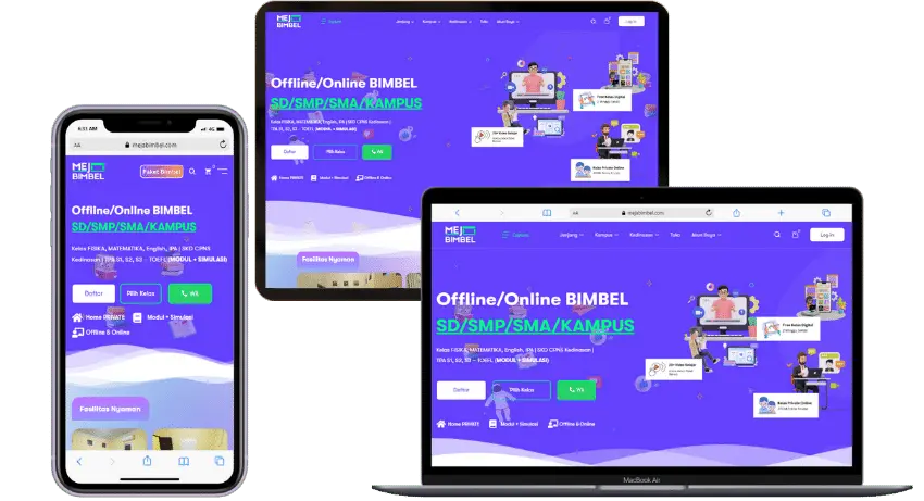 belajar online bersama meja bimbel murah